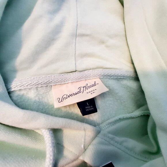 Universal Thread Mint Green Hoodie Sweatshirt Siz L Drawstring Hood Comfortable - Picture 7 of 9